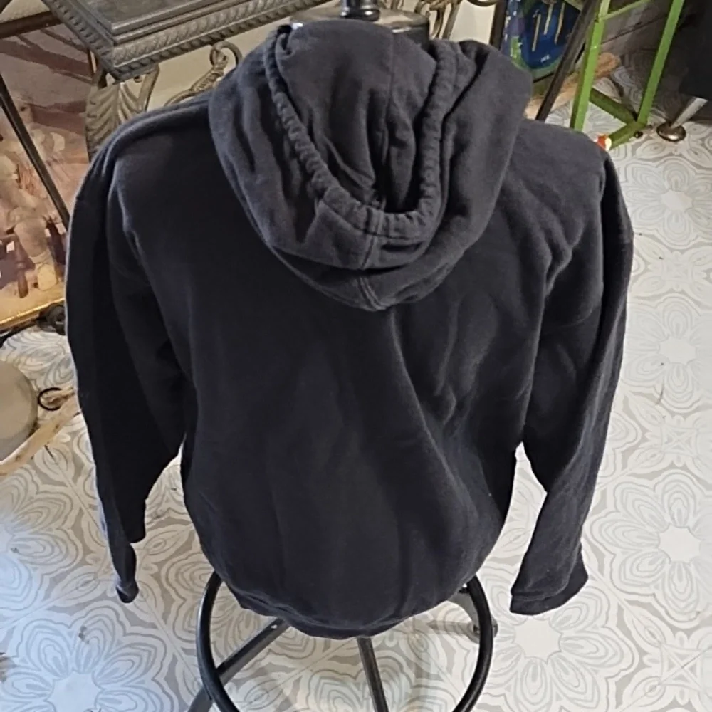 Sweater Hoodie Pull string hood pull over Faded Black FIELD AND STREAM sz Med